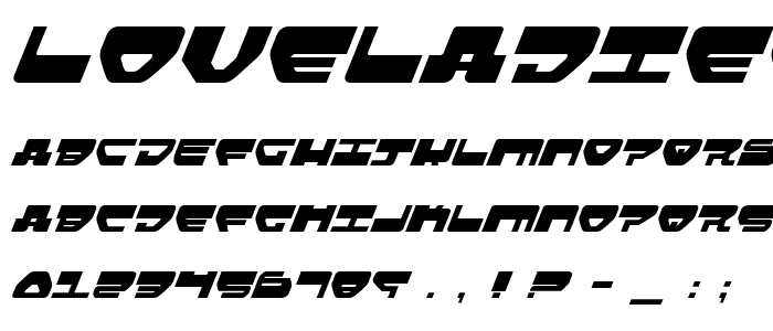Loveladies Italic font